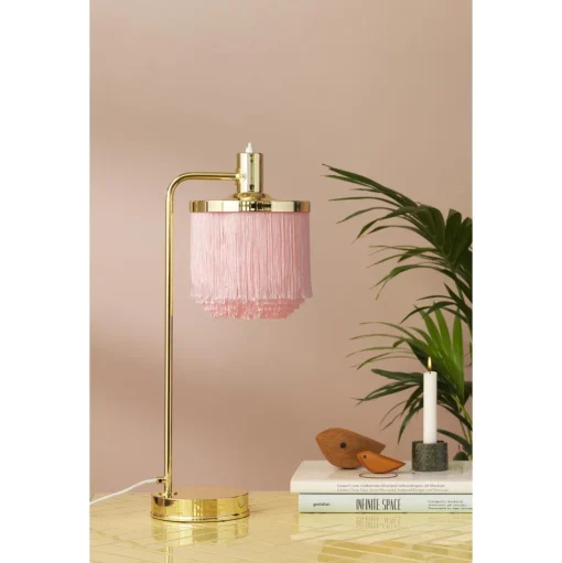 Warm Nordic Fringe Bordlampe Bleg Pink