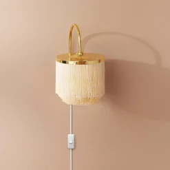 Warm Nordic Fringe Váglampe Cream Hvid