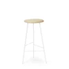 Warm Nordic Pebble Barstol H76 Asketrá/Hvid
