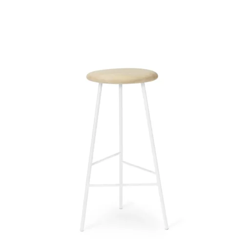 Warm Nordic Pebble Barstol H76 Asketrá/Hvid