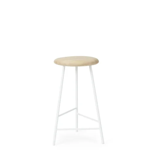 Warm Nordic Pebble Barstol H65 Asketrá/Hvid