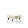 Warm Nordic Pragh Puf Sheepskin Off White/Oileret Valnød