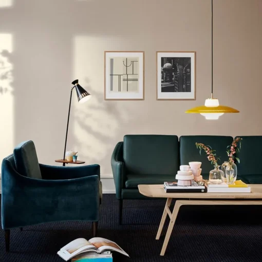 Warm Nordic Surfboard Sofabord Valnød med Hylde