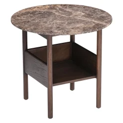 Wendelbo Collect SidebordØ60 Emperador Marmor /Mørkebrun Egetrá