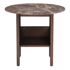Wendelbo Collect SidebordØ60 Emperador Marmor /Mørkebrun Egetrá