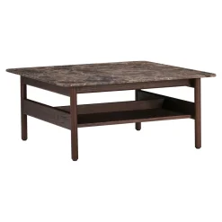 Wendelbo Collect Sofabord 78x78 Emperador Marmor /Mørkebrun Egetrá