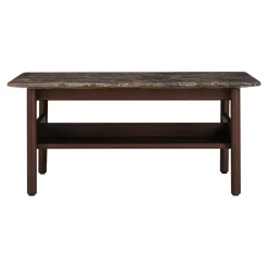 Wendelbo Collect Sofabord 78x78 Emperador Marmor /Mørkebrun Egetrá
