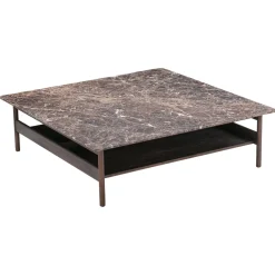 Wendelbo Collect Sofabord 120x120 Emperador Marmor /Mørkebrun Egetrá