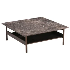 Wendelbo Collect Sofabord 95x95 Emperador Marmor /Mørkebrun Egetrá