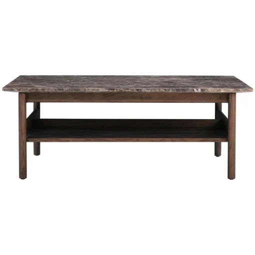 Wendelbo Collect Sofabord 95x95 Emperador Marmor /Mørkebrun Egetrá