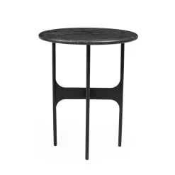 Wendelbo Floema SidebordØ40 Sort Nero Marquina Marmor