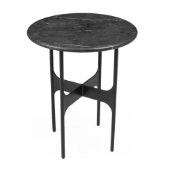 Wendelbo Floema SidebordØ40 Sort Nero Marquina Marmor