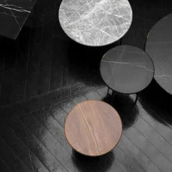 Wendelbo Floema SidebordØ40 Sort Nero Marquina Marmor