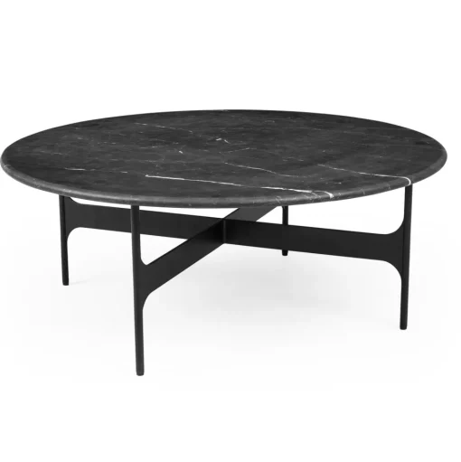 Wendelbo Floema SofabordØ85 Sort Nero Marquina Marmor