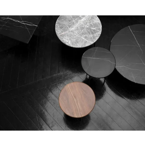 Wendelbo Floema SofabordØ85 Sort Nero Marquina Marmor