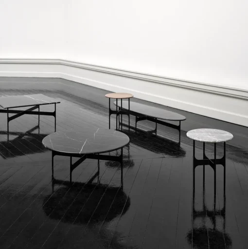 Wendelbo Floema SofabordØ85 Sort Nero Marquina Marmor