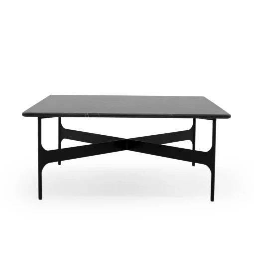 Wendelbo Floema Sofabord 80x80 Sort Nero Marquina Marmor