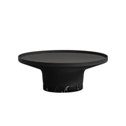 Wendelbo Poller SofabordØ80 Sort/ Sort Marmor