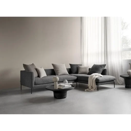 Wendelbo Poller SofabordØ80 Sort/ Sort Marmor