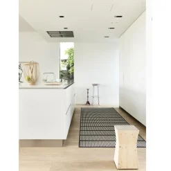 Woodnotes Cut Stripe Gulvtáppe 140x200 Papirgarn/Stone White