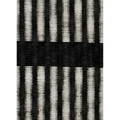 Woodnotes Cut Stripe Gulvtáppe 170x240 Papirgarn/Black Stone