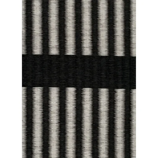 Woodnotes Cut Stripe Gulvtáppe 170x240 Papirgarn/Black Stone
