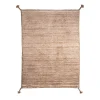 Woodnotes Grid Håndknyttet Uld Gulvtáppe 140 x 200 cm Hvid/Camel