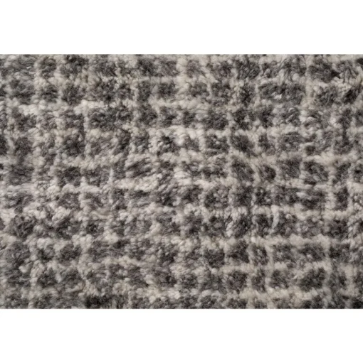 Woodnotes Grid Håndknyttet Uld Gulvtáppe 140 x 200 cm Hvid/Grå