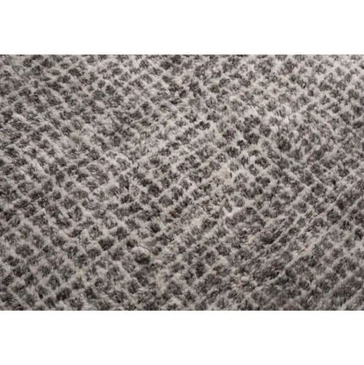 Woodnotes Grid Håndknyttet Uld Gulvtáppe 140 x 200 cm Hvid/Grå