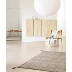Woodnotes Uni Håndknyttet Uld Gulvtáppe 140 x 200 cm Camel