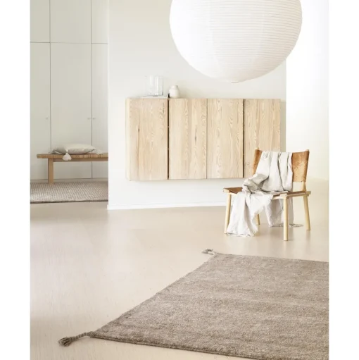 Woodnotes Uni Håndknyttet Uld Gulvtáppe 140 x 200 cm Camel