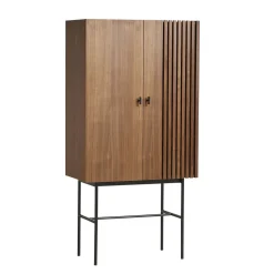 Woud Array Skab Valnødfiner/Sort 80 cm