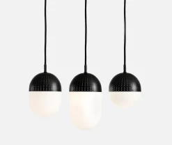 Woud Dot Pendel Mellem Sort/Opal