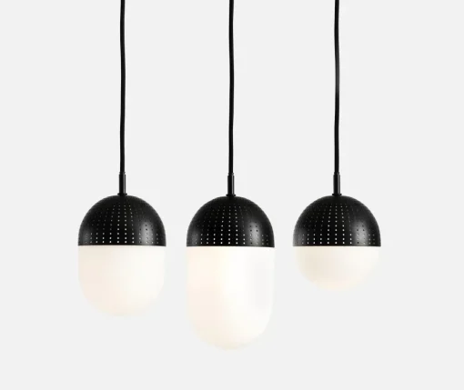 Woud Dot Pendel Mellem Sort/Opal