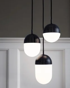 Woud Dot Pendel Mellem Sort/Opal