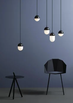 Woud Dot Pendel Mellem Sort/Opal