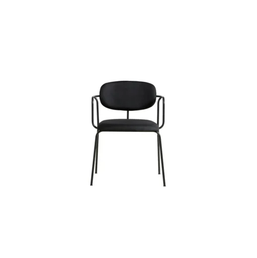 Woud Frame Spisebordsstol Polstret 2 Stk. Sort/Davis Sawana 14 Black