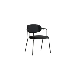 Woud Frame Spisebordsstol Polstret 2 Stk. Sort/Davis Sawana 14 Black