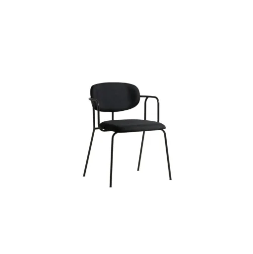 Woud Frame Spisebordsstol Polstret 2 Stk. Sort/Davis Sawana 14 Black