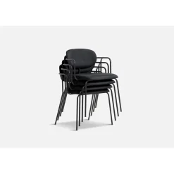 Woud Frame Spisebordsstol Polstret 2 Stk. Sort/Davis Sawana 14 Black