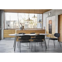 Woud Frame Spisebordsstol Polstret 2 Stk. Sort/Davis Sawana 14 Black