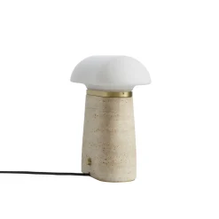 Woud Nova Bordlampe Ivory Travertin/Opal