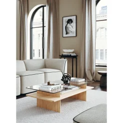 Woud Parallel Sofabord 120x60 Hvidpigmenteret Eg