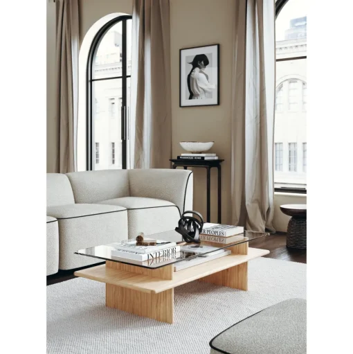 Woud Parallel Sofabord 120x60 Hvidpigmenteret Eg