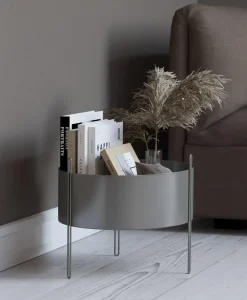 Woud Pidestall Plantepotte Medium Taupe