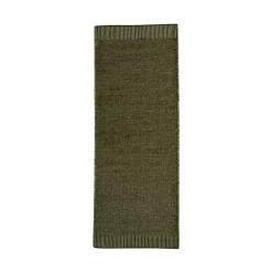 Woud Rombo Gulvtáppe 200x75 cm Off White/Mos Grøn