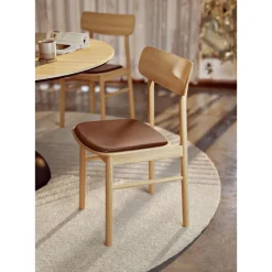 Woud Soma Spisebordsstol Polstret 2 Stk. Oileret Eg/Cognac