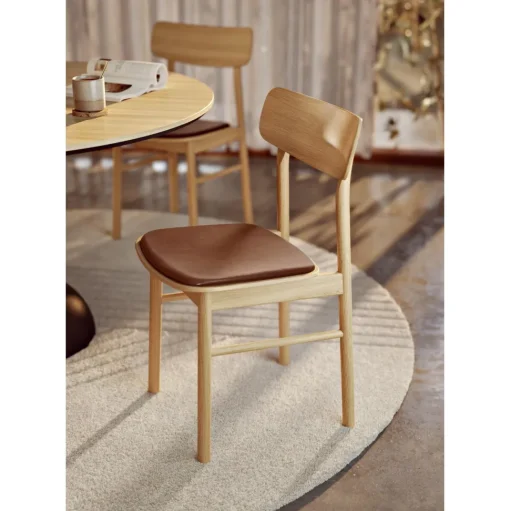 Woud Soma Spisebordsstol Polstret 2 Stk. Oileret Eg/Cognac