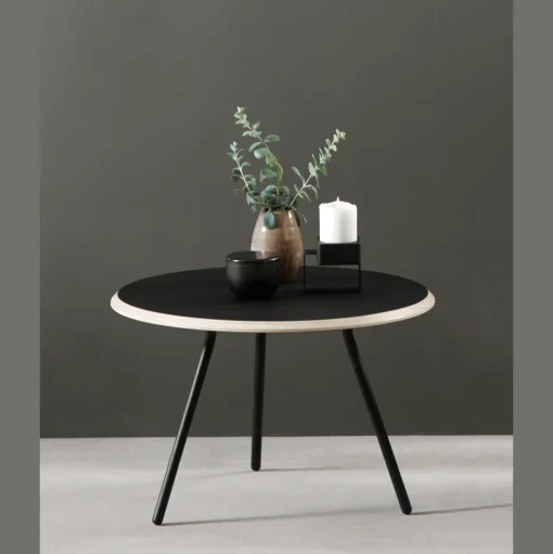 Woud Soround Sofabord Sort LaminatØ75 H44,5
