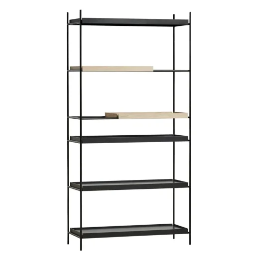 Woud Tray Reol Høj Sort/Eg